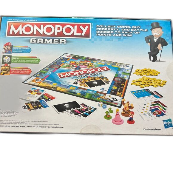 Monopoly Gamer Edition Board Game Nintendo Super Mario Used - Picture 2 of 9
